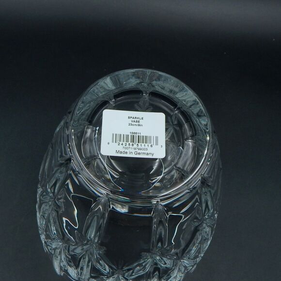 Marquis by Waterford Sparkle Vase Crystal Germany 9 Inch Star Pattern - Picture 8 of 9
